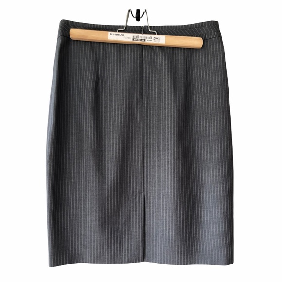 NWT Esprit Grey Skirt With Vertical Pinstripes 8 - Picture 4 of 11